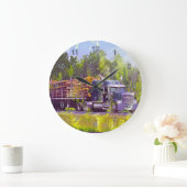 Horloge murale de notation de camion de bois de (Maison)