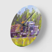 Horloge murale de notation de camion de bois de (Angle)