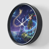 Horloge murale de nuit de fée magique (Angle)
