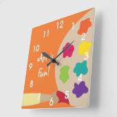 Horloge murale de palette de peinture d'art - (Angle)