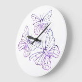 Horloge murale de papillon (Angle)
