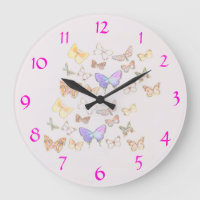 Horloge murale de papillon