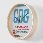 Horloge murale de Paris - Temps de déplacement (Angle)