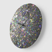 Horloge murale de Parties scintillant Hologramme G (Angle)