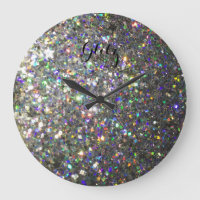 Horloge murale de Parties scintillant Hologramme G