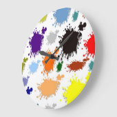 Horloge murale de peinture à éclaboussure (Angle)