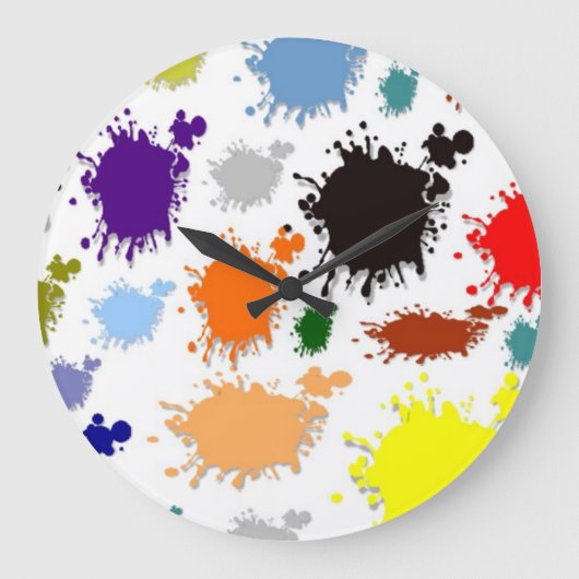 Horloge murale de peinture à éclaboussure (Recto)