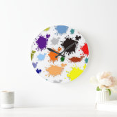 Horloge murale de peinture à éclaboussure (Maison)