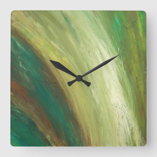 Horloge murale de peinture acrylique cascade (Recto)