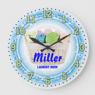 Horloge murale de Personalizable de buanderie