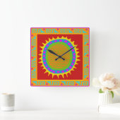 Horloge murale de Petroglyph Sun Folk (Maison)