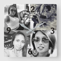 Horloge murale de photo personnalisée