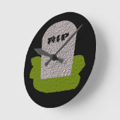 Horloge murale de pierre tombale RIP (Angle)