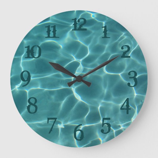 Horloge murale de piscine à chiffres éclaboussés d (Recto)