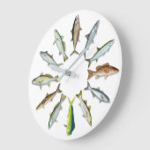 Horloge murale de poisson sportif (Angle)