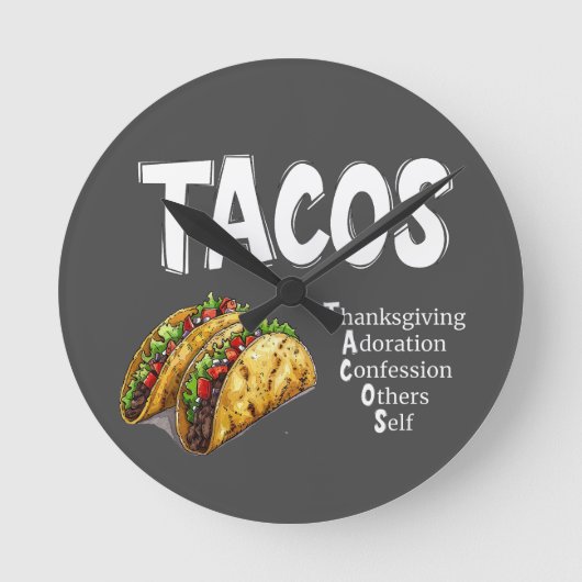 Horloge murale de prière TACOS (Recto)