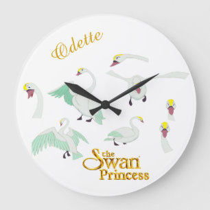 Horloge murale de princesse Odette de cygne