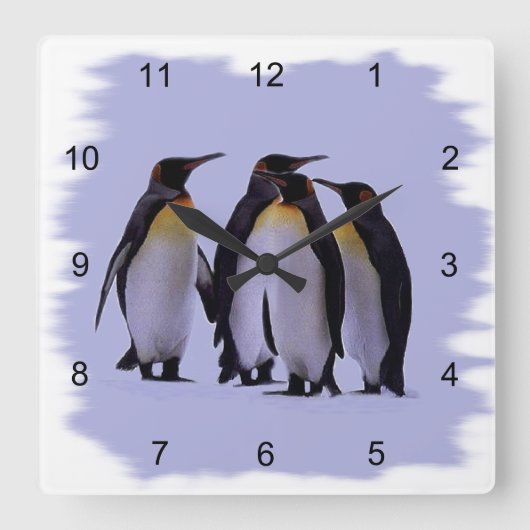 Horloge murale de quatre pingouins (Recto)