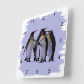 Horloge murale de quatre pingouins (Angle)