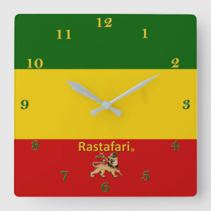 Horloge murale de région de Rastafarian Bob Marle