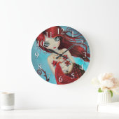 Horloge murale de Ruby Mermaid Imaginaire (Maison)