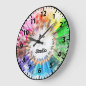Horloge murale de salle de classe d'atelier d'art  (Angle)