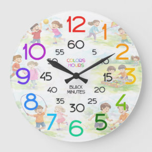 Horloge murale de salle de classe pour apprendre a