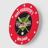 Horloge murale de salon de baseball (Angle)