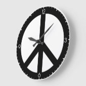 Horloge murale de signe de paix (Angle)