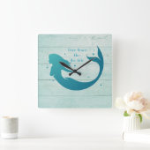 Horloge murale de sirène bleu océan (Maison)