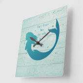 Horloge murale de sirène bleu océan (Angle)