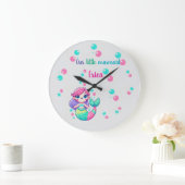 Horloge murale de sirène colorée personnalisée (Maison)