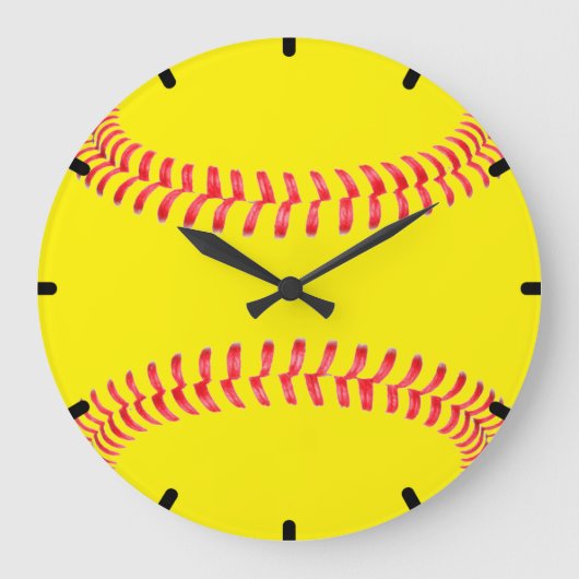 Horloge murale de softball personnalisée (Recto)