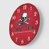 Horloge murale de style gothique Carpe Diem (Angle)