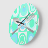 Horloge murale de style rétro coloré (Angle)