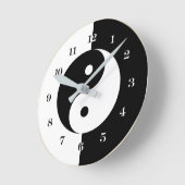 Horloge murale de style Yin et Yang en noir et bla (Angle)