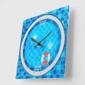 Horloge murale de Suare de piscine (Angle)