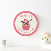 Horloge murale de succulents cupcakes (Maison)