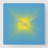 Horloge murale de Sunburst Jaune (Recto)