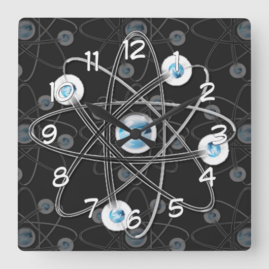 Horloge murale de symbole d'atome de geek de la (Recto)
