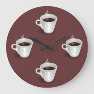 Horloge murale de temps de café