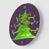 Horloge murale de temps de Noël (Angle)