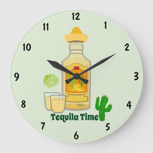 Horloge murale de temps de tequila (Recto)