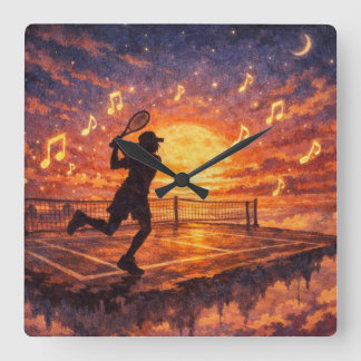 Horloge murale de tennis