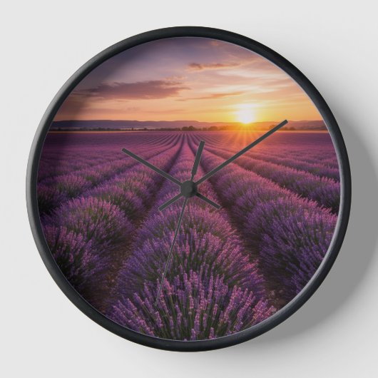 Horloge murale de terrain de lavande - Dreamy Natu (Recto)