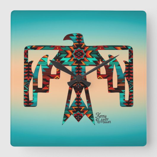 Horloge murale de Thunderbird Tribal (Recto)