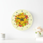 Horloge murale de tournesol d'automne (Maison)