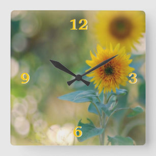 Horloge murale de tournesols