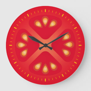 horloge murale de tranche de tomate vectorielle