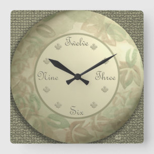 Horloge murale de vert sauge